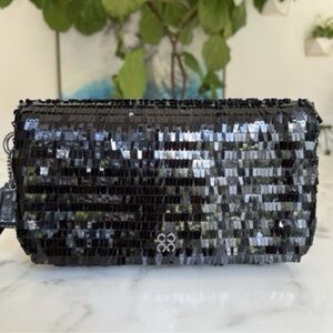 Limited EDT. Coach Black Party Sequin Clutch. Full size